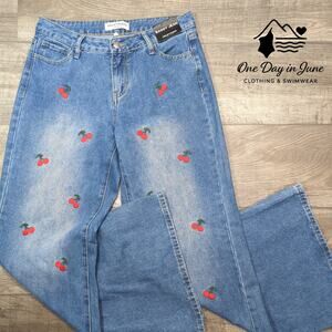 Ashley Mason Juniors Wide Leg Baggy Jeans Size 5